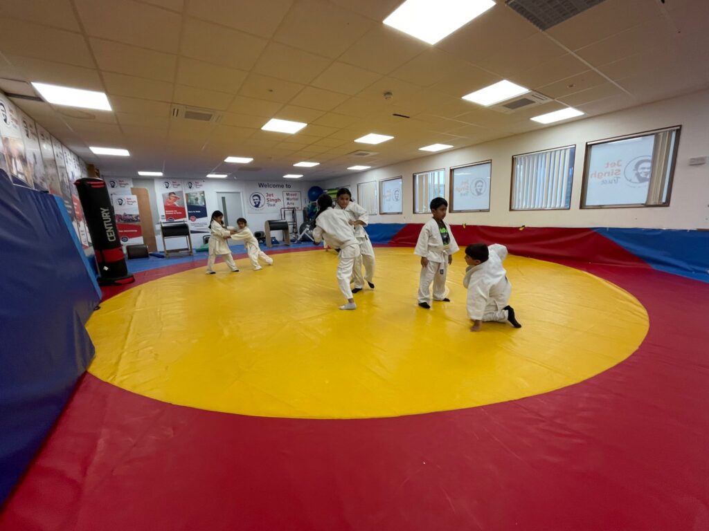 Kids Fighting Young Children doing Judo